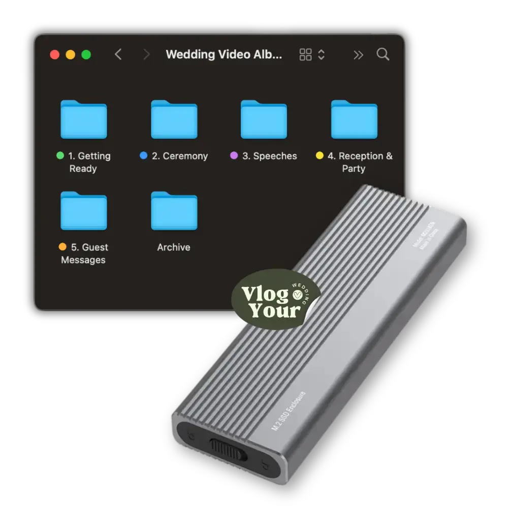 Wedding Footage Backup Drive (SSD) Vlog Your